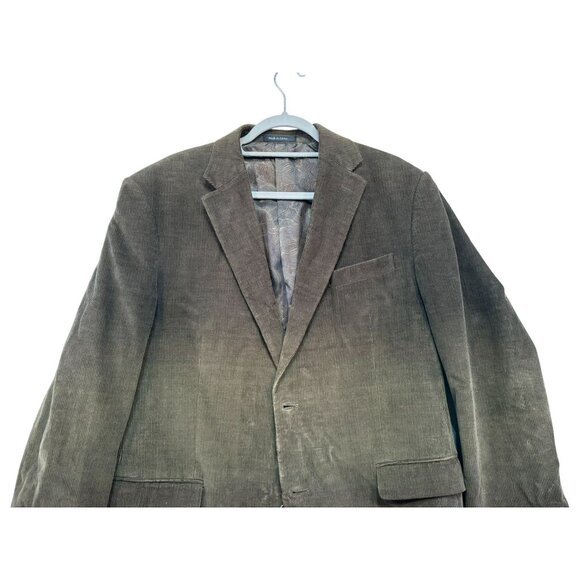 Chaps Mens Corduroy Blazer Jacket 42R Brown With Paisley Lining - Picture 11 of 14